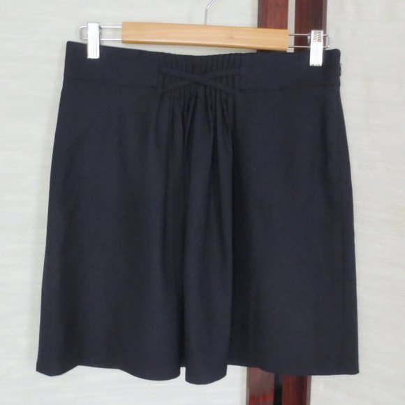 GAP Navy Dark Blue Mini High Waist Skirt with Ruched Gathered and Ribbon - Picture 1 of 7